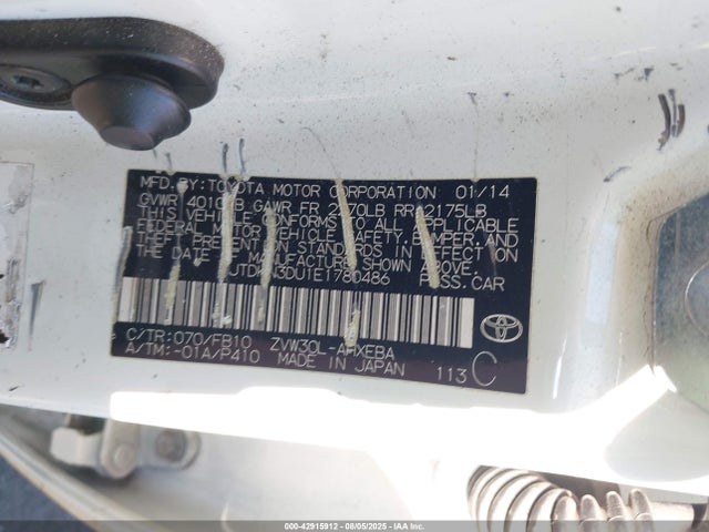 JTDKN3DU1E1780486 Toyota 2zr-fxe+3jm