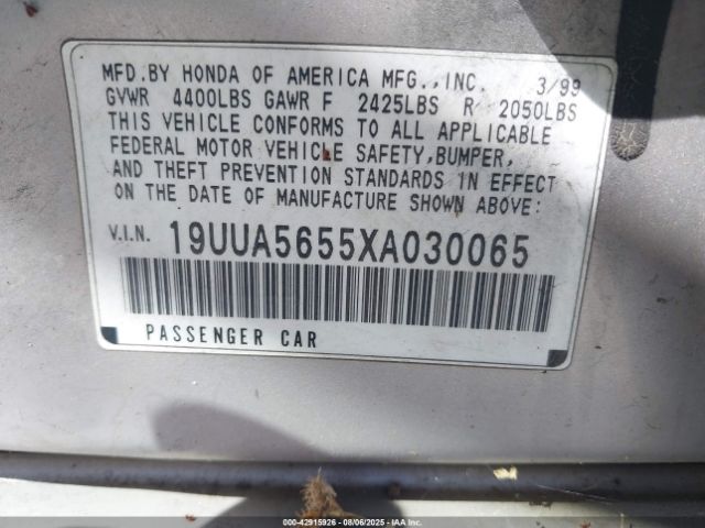 1999 ACURA TL 19UUA5655XA030065 Photo 8