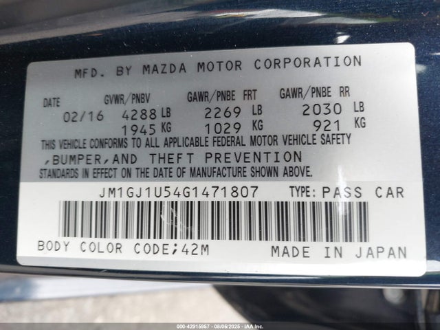 JM1GJ1U54G1471807 Mazda py