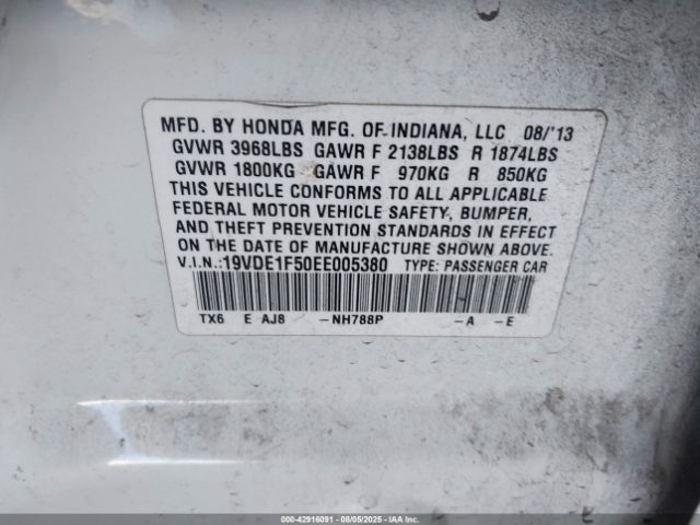 2014 ACURA ILX 19VDE1F50EE005380 Photo 8