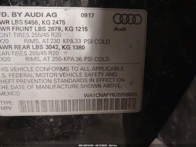 2018 AUDI Q5 WA1CNAFY6J2058003 Photo 8