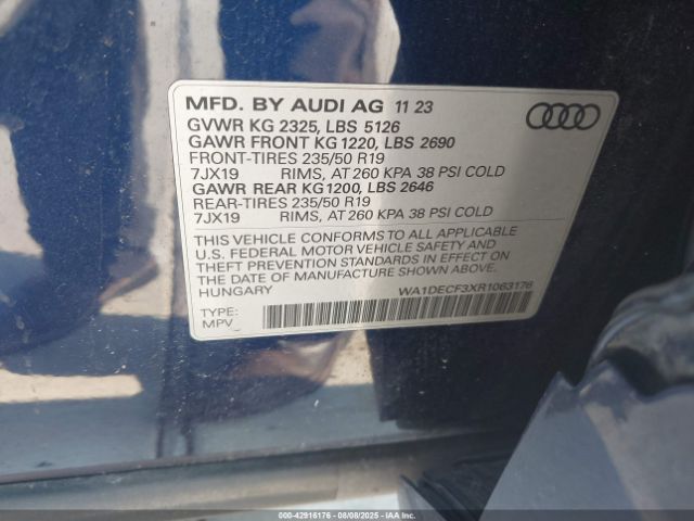 2024 AUDI Q3 WA1DECF3XR1063176 Photo 8