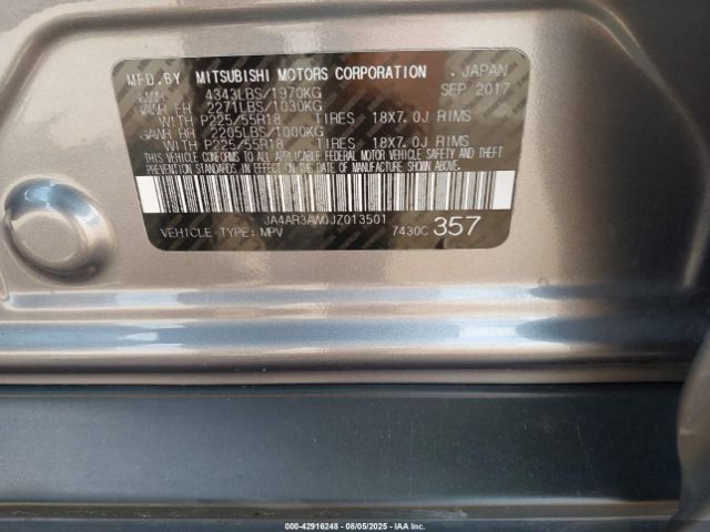 2018 MITSUBISHI OUTLANDER SPORT JA4AR3AW0JZ013501 Photo 8