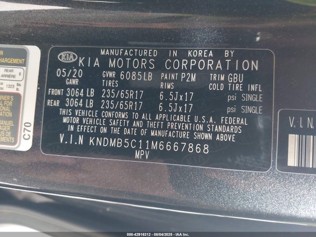 KNDMB5C11M6667868 KIA gdi lamda - ii