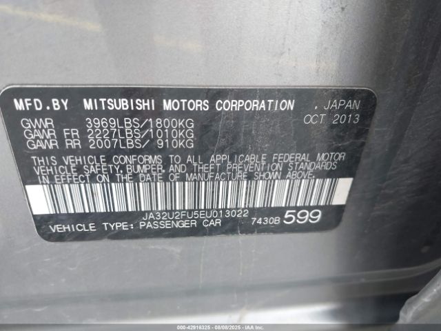 2014 MITSUBISHI LANCER JA32U2FU5EU013022 Photo 8