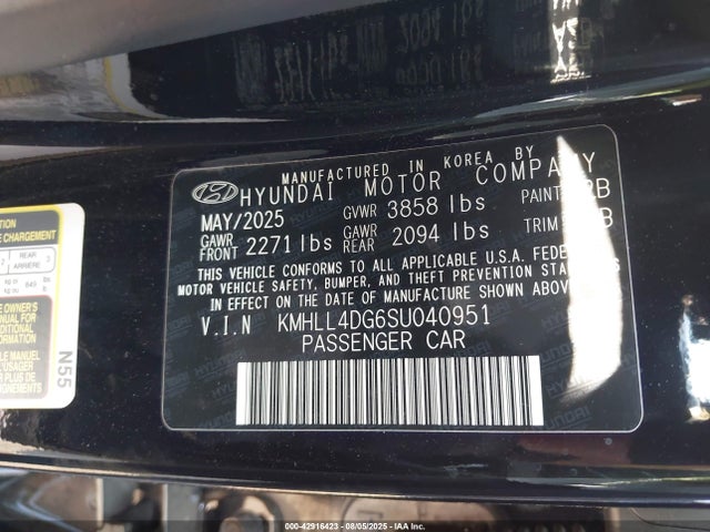 Aukcja sprzedaży 2025 Hyundai Elantra Se, vin: KMHLL4DG6SU040951, numer aukcji: 42916423