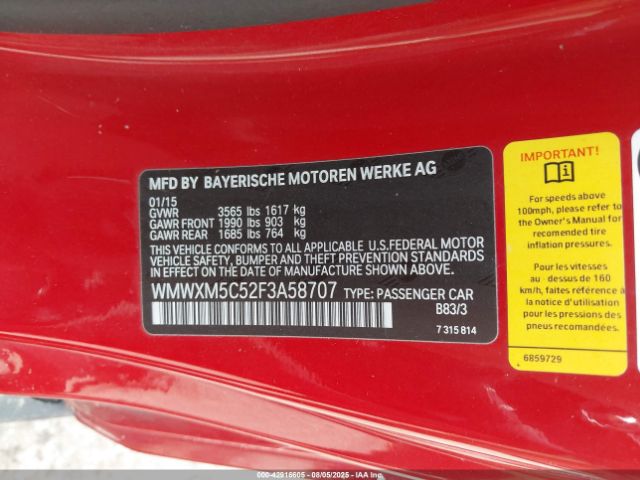 2015 MINI HARDTOP WMWXM5C52F3A58707 Photo 8