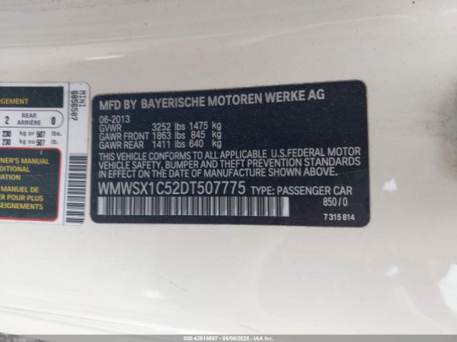 2013 MINI COUPE WMWSX1C52DT507775 Photo 8