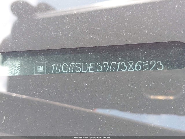 1GCGSDE39G1386523 Chevrolet lfx - sidi, vvt, e85 max, aluminum