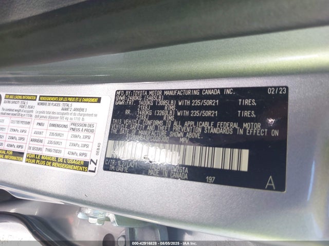 Lexus t24a-fts 2023 2T2BAMBA9PC006300 Image 9