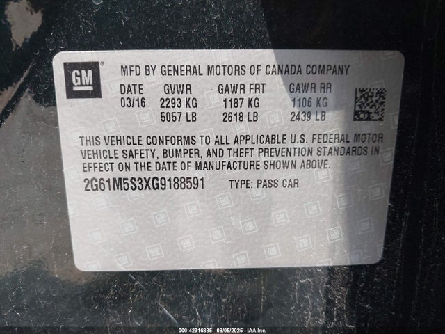 2016 CADILLAC XTS 2G61M5S3XG9188591 Photo 8