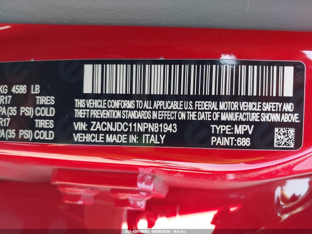 ZACNJDC11NPN81943 Jeep Renegade