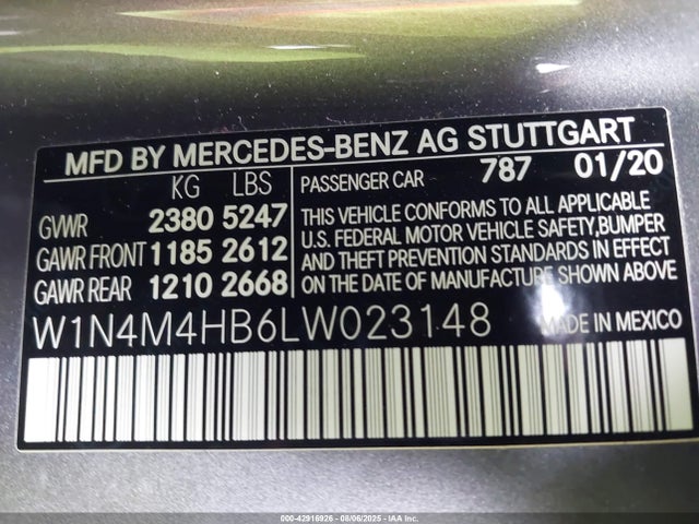 2020 MERCEDES-BENZ GLB 250 W1N4M4HB6LW023148 Photo 8