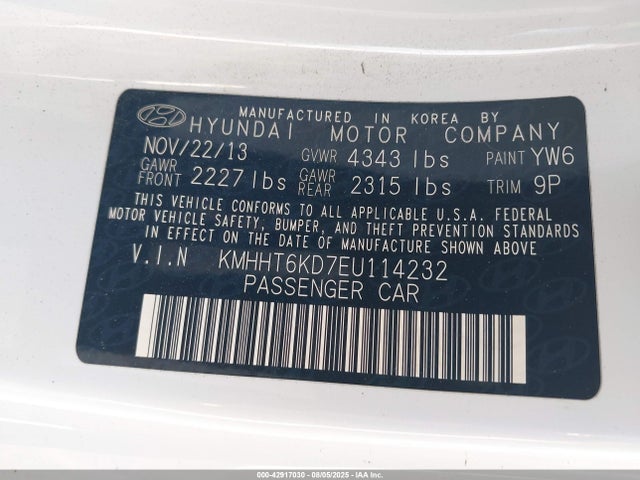 Hyundai dohc theta - fr 2014 KMHHT6KD7EU114232 Image 9