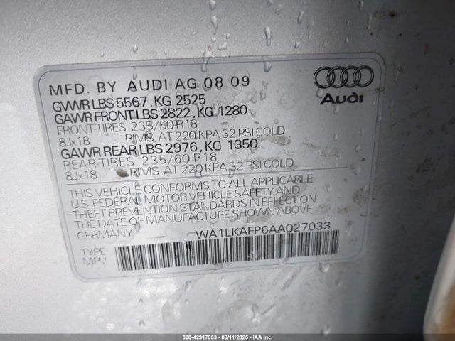 2010 AUDI Q5 WA1LKAFP6AA027033 Photo 8