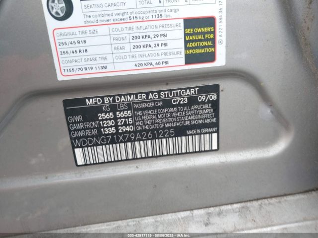 2009 MERCEDES-BENZ S 550 WDDNG71X79A261225 Photo 8