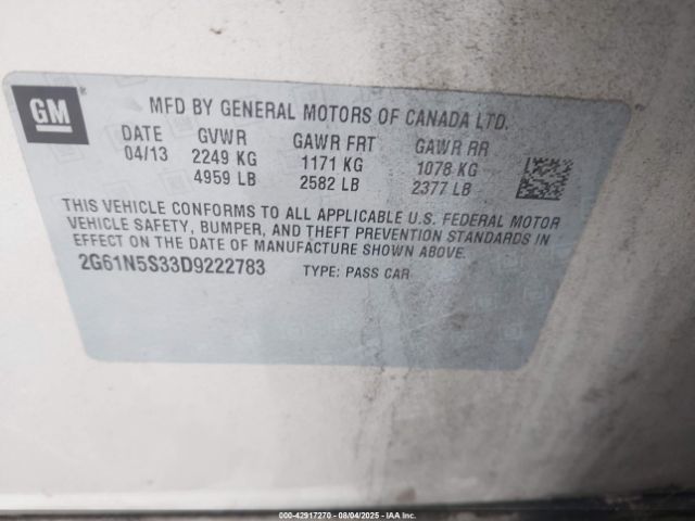 2013 CADILLAC XTS 2G61N5S33D9222783 Photo 8