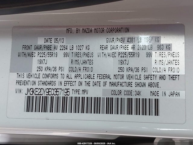 JM3KE2DY9E0357195 Mazda py