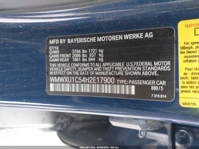 2017 MINI HARDTOP WMWXU1C54H2E17900 Photo 8