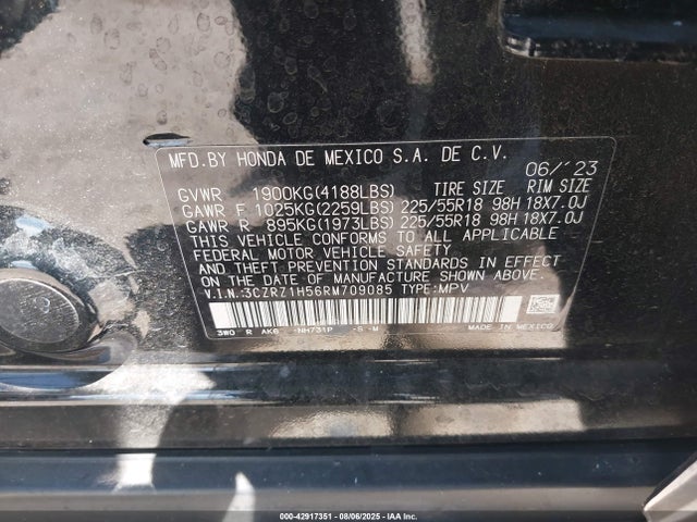 3CZRZ1H56RM709085 Honda k20z5