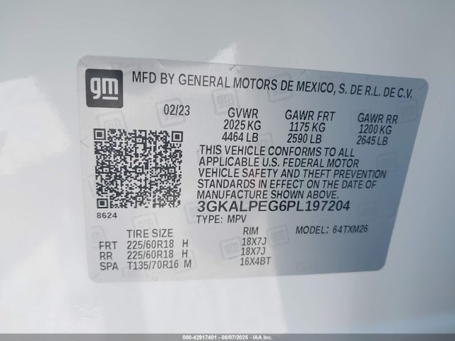 3GKALPEG6PL197204 GMC lsd