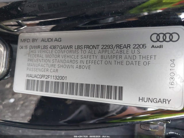 2015 AUDI A3 WAUACGFF2F1132001 Photo 8
