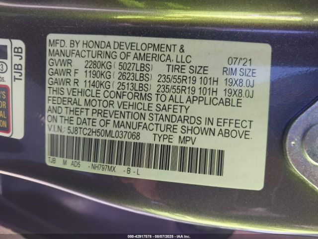 2021 ACURA RDX 5J8TC2H50ML037068 Photo 8