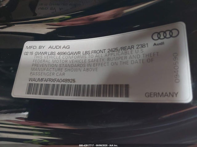 2015 AUDI A5 WAUMFAFRXFA048925 Photo 8