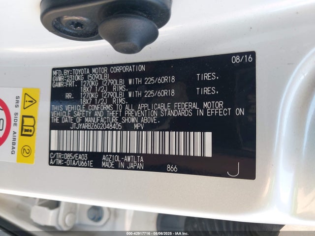 JTJYARBZ6G2048405 Lexus 8ar-fts