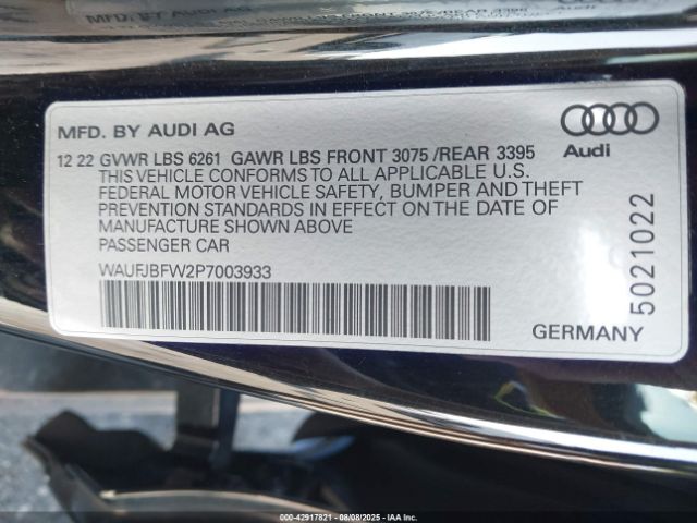 2023 AUDI E-TRON GT WAUFJBFW2P7003933 Photo 8