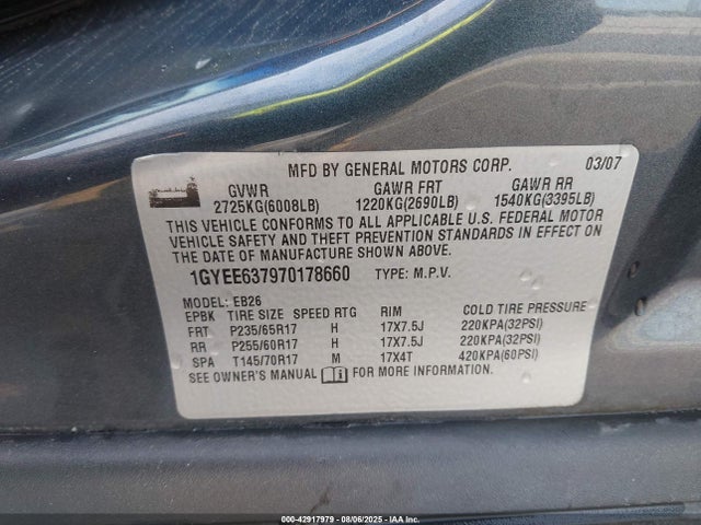 2007 CADILLAC SRX 1GYEE637970178660 Photo 8