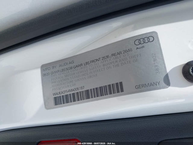 2021 AUDI A5 SPORTBACK WAUEACF54MA005187 Photo 8