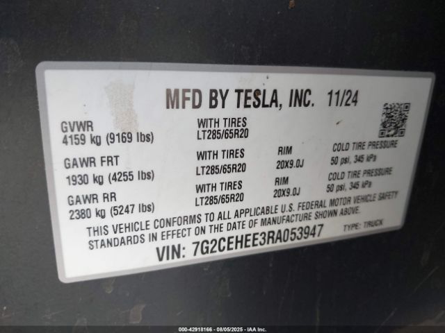 2024 TESLA CYBERTRUCK 7G2CEHEE3RA053947 Photo 8