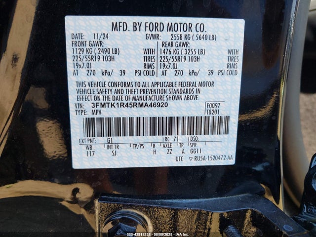3FMTK1R45RMA46920 Ford 2024