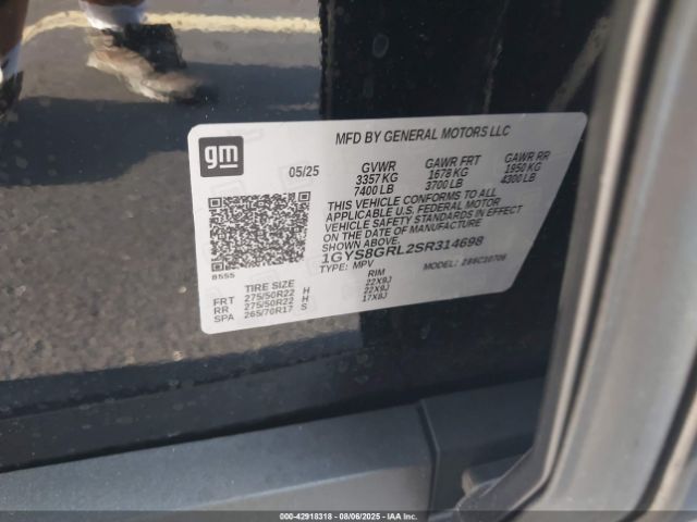 2025 CADILLAC ESCALADE 1GYS8GRL2SR314698 Photo 8