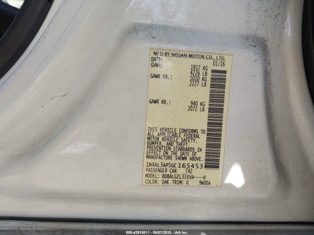 1N4AL3AP5GC165453 Nissan 2016