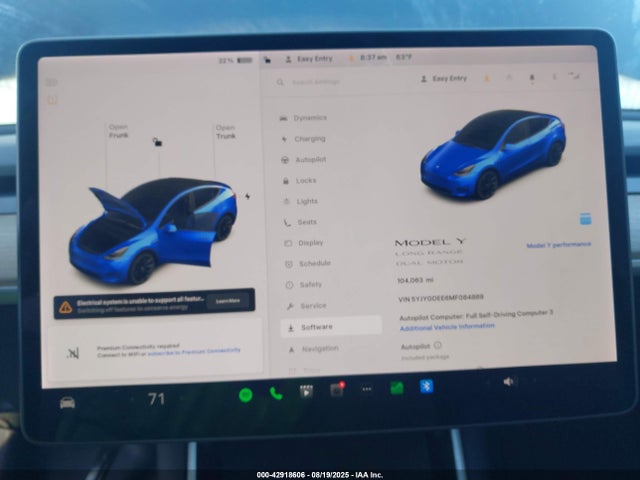 5YJYGDEE6MF084889 Tesla Model Y