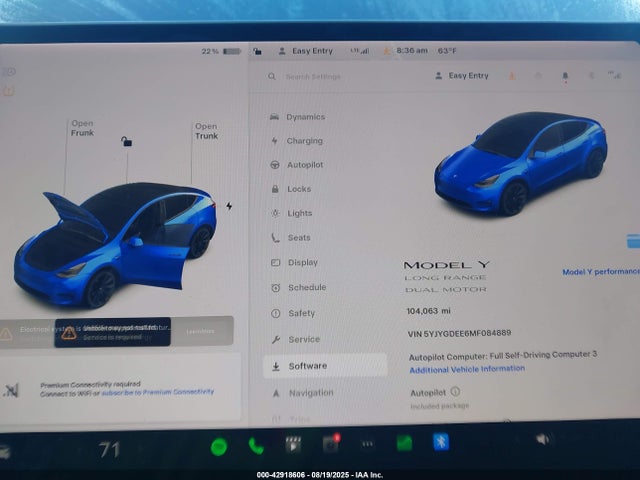 5YJYGDEE6MF084889 Tesla Model Y