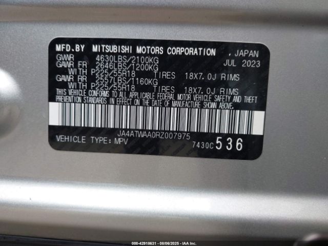 2024 MITSUBISHI ECLIPSE CROSS JA4ATWAA0RZ007975 Photo 8