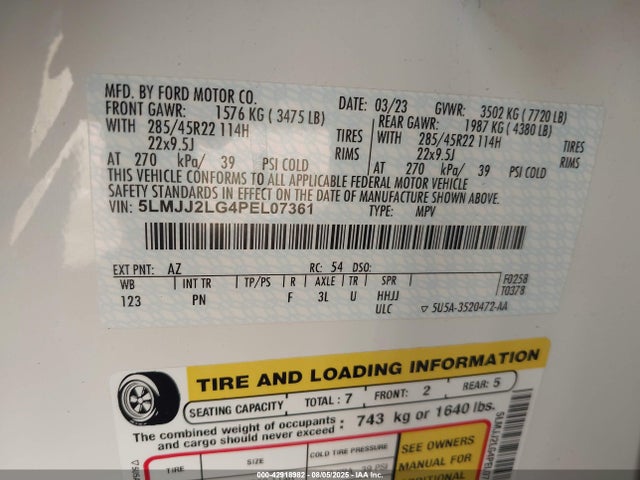 5LMJJ2LG4PEL07361 Lincoln gtdi