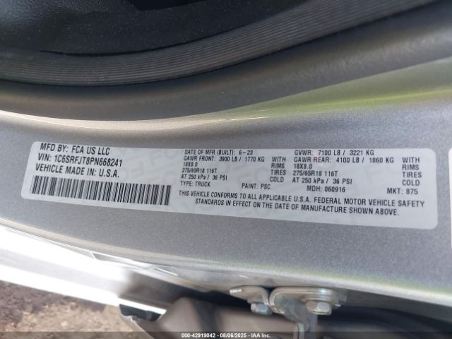 2023 RAM 1500 1C6SRFJT8PN668241 Photo 8