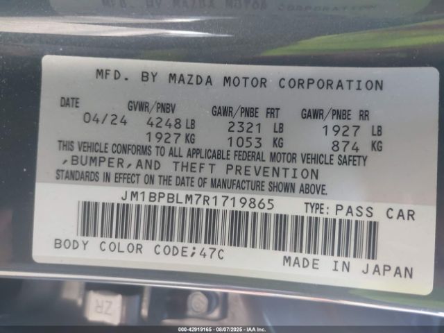 2024 MAZDA MAZDA3 HATCHBACK JM1BPBLM7R1719865 Photo 8