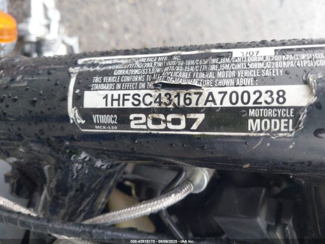 2007 HONDA VT1100 1HFSC43167A700238 Photo 9
