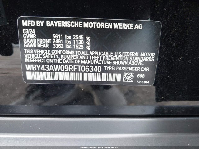 WBY43AW09RFT06340 BMW I4
