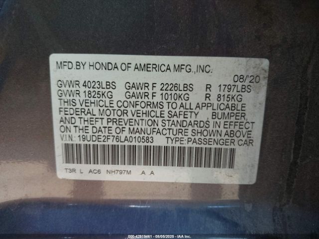 2020 ACURA ILX 19UDE2F76LA010583 Photo 8