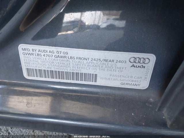 2010 AUDI A4 WAUEFAFL5AN008852 Photo 8