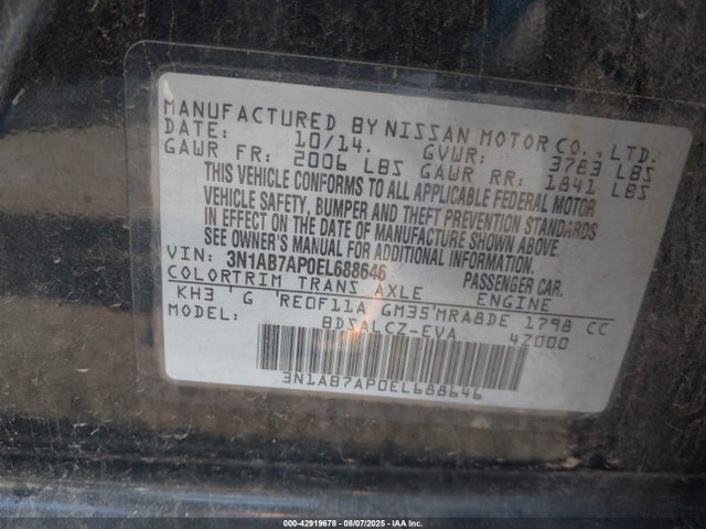 Nissan 2014 2014 3N1AB7AP0EL688646 Image 9