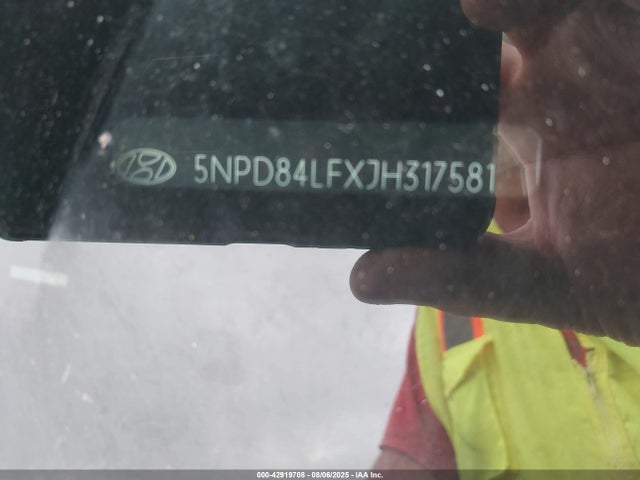 5NPD84LFXJH317581 Hyundai mpi nu