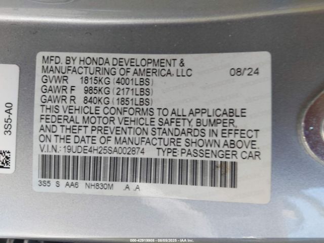2025 ACURA INTEGRA 19UDE4H25SA002874 Photo 8
