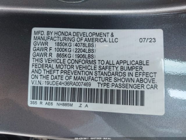 2024 ACURA INTEGRA 19UDE4H36RA007469 Photo 8